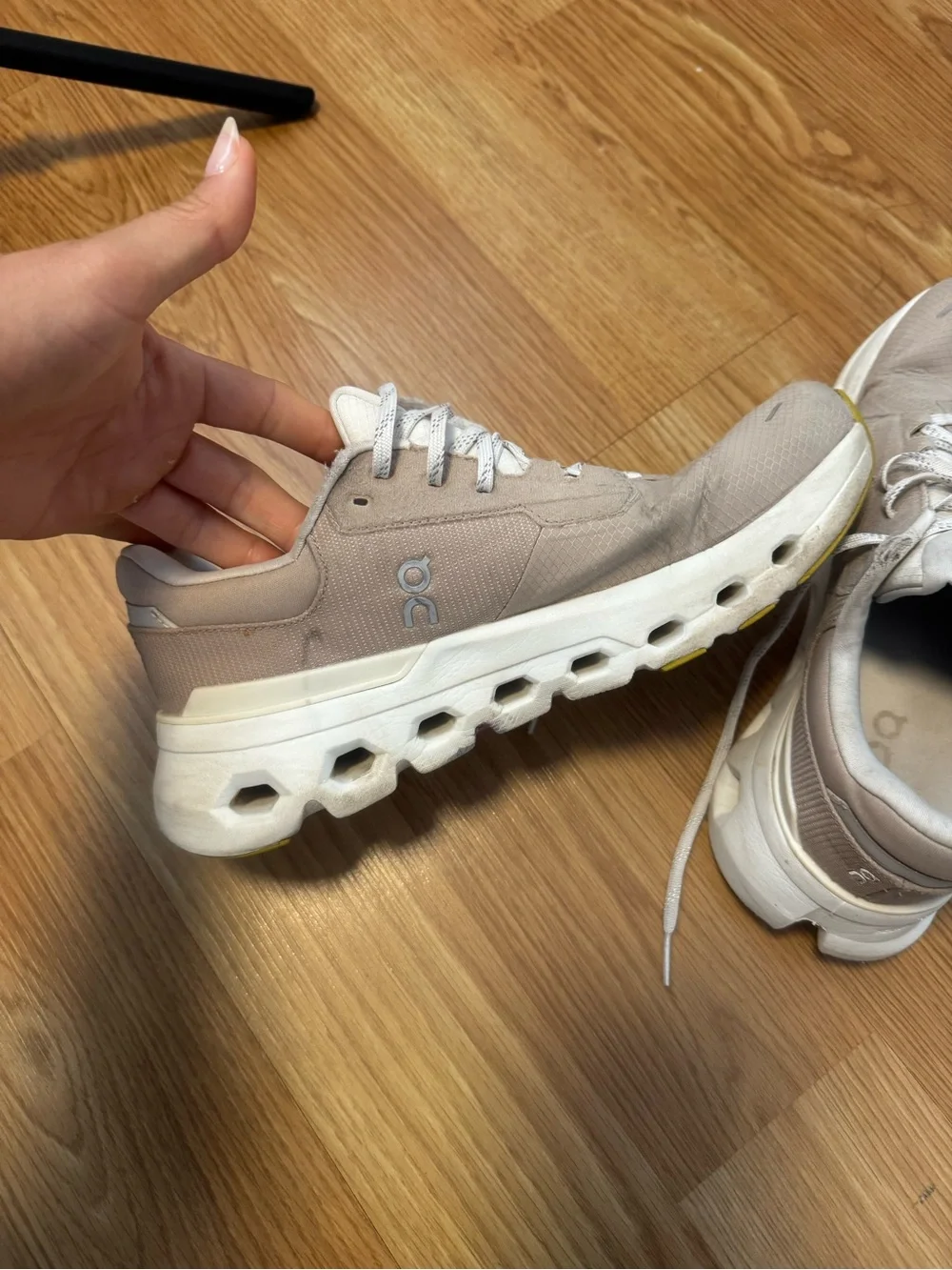 On Running Cloudrunner 2 Waterproof Women's Sneakers in Beige w mustard accents